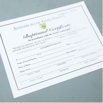 Certificates, Tithe Cards & Dues Cards